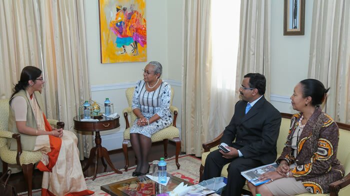 High Commissioner H. E. Ms. Suchitra Durai paid a courtesy call on H. E. Ms. Margaret Kenyatta, First Lady of Kenya at State House, Nairobi on 4 February 2016